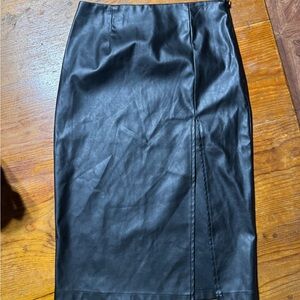 glassons high slit black midi skirt